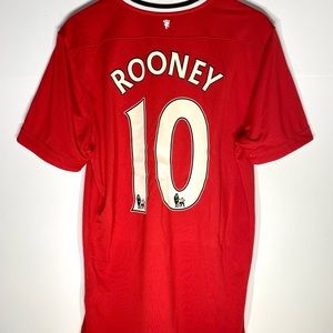 Nike Man Utd #10 Rooney 11/12 Home Jersey (L)